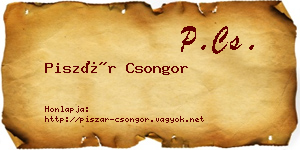 Piszár Csongor névjegykártya
