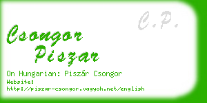 csongor piszar business card