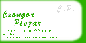 csongor piszar business card